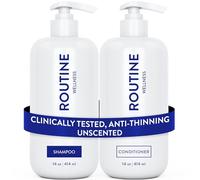 Routine Wellness Lot de 2 shampoings et après-shampoing anti-effilés pour cheveux clairsemés - Bloqueur de la biotine DHT pour homme et femme - Shampooing sans danger pour la perte de cheveux et des