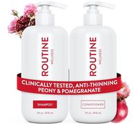 Routine Wellness Lot de 2 shampoings et après-shampoing anti-effilés pour cheveux clairsemés - Bloqueur de DHT à la biotine pour homme et femme - Shampooing sans danger pour la perte de cheveux et des