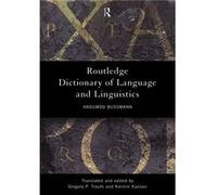 Routledge Dictionary of Language and Linguistics by Hadumod Bussmann Paperback Book Hadumod Bussmann (Auteur)