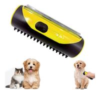 ROUYA Brosse À Vapeur 3 en 1 for Chats Et Chiens, Multifonctionnelle Rechargeable, Vapeur for Cheveux, Utilisée for Les Massages Et Les Traitements Brosse Chien(Yellow)