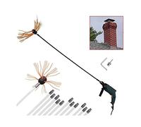 ROUYA Brosse De Cheminée, 8 M, Brosse De Cheminée avec Tête De Brosse Supplémentaire en Nylon for Poêles À Granulés for Nettoyer Les Cheminées en Métal Ou en Brique Kit Brosse de Cheminée(12 m)