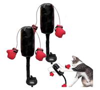 ROUYA Jouets De Boxe for Chats, Jouets Interactifs for Chatons, Sac De Frappe avec Gants De Boxe Suspendus, Salle De Jeu avec Sac De Frappe, Mini-boîte De Frappe for Chats(2pcs)