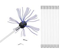 ROUYA Kit De Ramonage De Cheminée avec Brosse De Cheminée Puissante, Système De Nettoyage De Conduit D'évacuation des Eaux Usées De Sécheuse De Cheminée, Système Kit Brosse de Cheminée(12 m)