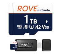 Rove Ultimate Carte mémoire Micro SD microSDXC 1 to avec Lecteur de Carte USB 3.2 Type C 160 Mo/s C10, U3, V30, 4K, A2 pour caméra embarquée, Smartphones Android, tablettes, Jeux