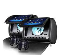 RoverOne 2 X 9 Pouces Lecteurs DVD d'appui-tête de Siège d'auto Moniteur à 1080P avec Port HDMI Prise en Charge des écouteurs de USB SD AUX IR FM