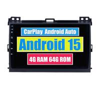 RoverOne Autoradio CarPlay pour Toyota Prado 120 2004 2005 2006 2007 2008 2009 avec Multimédia Stéréo Navigation DSP Bluetooth WiFi Android Auto USB