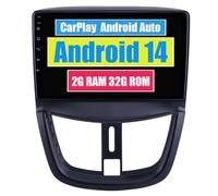 RoverOne Autoradio pour Peugeot 207 avec Android Auto Lecteur Multimédia Navigation GPS Écran Tactile Bluetooth WiFi USB CarPlay