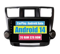 RoverOne Autoradio pour Toyota Highlander 2009 2010 2011 2012 2013 2014 avec Android Auto Lecteur Multimédia Navigation GPS Écran Tactile Bluetooth WiFi USB CarPlay