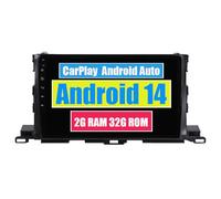 RoverOne Autoradio pour Toyota Highlander 2015 2016 2017 2018 avec Android Auto Lecteur Multimédia Navigation GPS Écran Tactile Bluetooth WiFi USB CarPlay