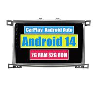 RoverOne Autoradio pour Toyota Land Cruiser 100 LC100 2005 2006 2007 avec Android Auto Lecteur Multimédia Navigation GPS Écran Tactile Bluetooth WiFi USB CarPlay