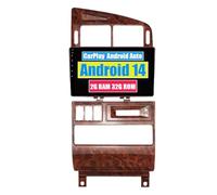 RoverOne Autoradio stéréo de voiture pour Peugeot 405 1993-2005 LHD avec lecteur multimédia automatique CarPlay Android Navigation GPS écran tactile Bluetooth WiFi (cadre marron)