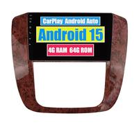 RoverOne CarPlay Autoradio pour Chevrolet Tahoe 3 GMT900 2006-2014 Android Écran tactile Bluetooth WiFi Lecteur radio (cadre marron)