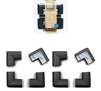 Roving Cove HeftyFit Protection d'angle pour bébé (8 Grands Coins), Protections d'angle en Mousse de Caoutchouc Souple et Robuste, adhésif 3M pré-collé, Noir Onyx