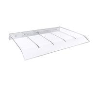 Rovss Auvent Marquise de Porte d'entrée 40/50/80/100/120/150cm Transparent Toit Abri pour Extérieure Jardin Balcon Climatisation Auvent de Porte en Polycarbonate(Blanc,35x120cm)