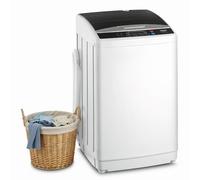 ROVSUN Machine à laver à chargement par le dessus 7 kg, petite machine à laver avec 8 programmes de lavage et 5 niveaux d'eau, minuterie 24 H, 60-70 dB, petite machine à laver 51 × 47 × 87 cm (7 kg)