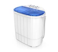 ROVSUN Machine à laver portable de 12 livres, machine à laver électrique et sèche-linge combinée avec machine à laver (7 lb) et essoreuse (4 lb) et drainage par gravité pour la maison, le camping-car,