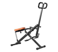 Row and Ride Squat Machine, Squat Trainer Machine, Machine de fitness squat pliable, Traineur de butin de configuration facile, exerciseur abdomen de résistance réglable pour les jambes d'armes Back
