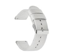 ROWCES 18mm 20mm 22mm 24mm bracelet de montre à dégagement rapide toile Nylon bracelet de montre accessoires de montre, Blanc, 22mm
