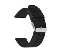 ROWCES 18mm 20mm 22mm 24mm bracelet de montre à dégagement rapide toile Nylon bracelet de montre accessoires de montre, Noir, 24mm