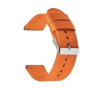 ROWCES 18mm 20mm 22mm 24mm bracelet de montre à dégagement rapide toile Nylon bracelet de montre accessoires de montre, Orange, 22mm