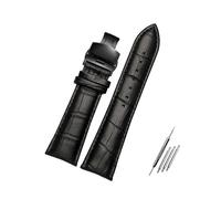 ROWCES Bracelet de montre 18mm - 28mm grande largeur bracelet de montre en cuir noir/marron bracelet de remplacement de montre pour hommes, 28mm