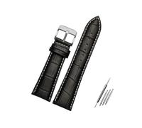 ROWCES Bracelet de montre 18mm - 28mm grande largeur bracelet de montre en cuir noir/marron bracelet de remplacement de montre pour hommes, 28mm