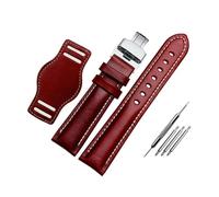 ROWCES Bracelet de montre en cuir 18mm 20mm 21mm 22mm, accessoires de montre pour hommes, 20mm