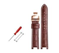 ROWCES Bracelet de montre en cuir 22 * 13mm/20 * 11mm, bracelet de montre cranté, accessoires de montre pour hommes, 22mm