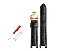 ROWCES Bracelet de montre en cuir 22 * 13mm/20 * 11mm, bracelet de montre cranté, accessoires de montre pour hommes, 22mm