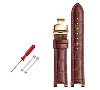 ROWCES Bracelet de montre en cuir 22 * 13mm/20 * 11mm, bracelet de montre cranté, accessoires de montre pour hommes, 22mm