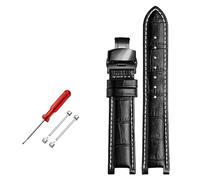 ROWCES Bracelet de montre en cuir 22 * 13mm/20 * 11mm, bracelet de montre cranté, accessoires de montre pour hommes, 20mm