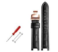 ROWCES Bracelet de montre en cuir 22 * 13mm/20 * 11mm, bracelet de montre cranté, accessoires de montre pour hommes, 20mm