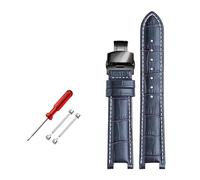 ROWCES Bracelet de montre en cuir 22 * 13mm/20 * 11mm, bracelet de montre cranté, accessoires de montre pour hommes, 22mm