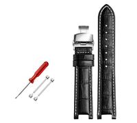 ROWCES Bracelet de montre en cuir 22 * 13mm/20 * 11mm, bracelet de montre cranté, accessoires de montre pour hommes, 22mm