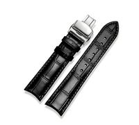 ROWCES Bracelet de montre en cuir de vache à extrémité incurvée, 20mm, 21mm, 22mm, pour montre pour hommes, bracelet de remplacement, 22mm