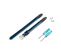 ROWCES Bracelet de montre en cuir montre pour femme bracelet de remplacement bracelet de montre 8mm + outils d'installation, Bleu foncé, 8mm