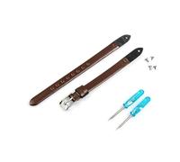 ROWCES Bracelet de montre en cuir montre pour femme bracelet de remplacement bracelet de montre 8mm + outils d'installation, Café, 8mm