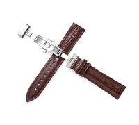 ROWCES Bracelet de montre en cuir motif lézard 12-22mm, universel, accessoires de montre pour hommes et femmes, Brun, 18mm