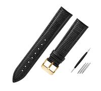 ROWCES Bracelet de montre en cuir motif lézard, 15mm, 20mm, 21mm, Bracelet de remplacement, 15mm