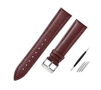 ROWCES Bracelet de montre en cuir motif lézard, 15mm, 20mm, 21mm, Bracelet de remplacement, 20mm