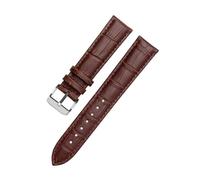ROWCES Bracelet de montre en cuir noir/marron 12mm - 24mm, accessoires de remplacement de montre pour hommes, 17mm