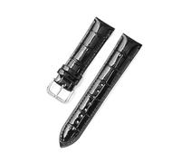 ROWCES Bracelet de montre en cuir verni coloré 12mm - 22mm, accessoires de montre, bracelets de remplacement pour hommes et femmes, Noir, 20mm
