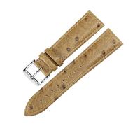 ROWCES Bracelet de montre universel en cuir motif autruche bracelet de montre en cuir 12mm - 24mm accessoires de remplacement de montre, 18mm