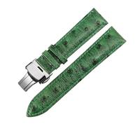 ROWCES Bracelet de montre universel en cuir motif autruche bracelet de montre en cuir 12mm - 24mm accessoires de remplacement de montre, 19mm