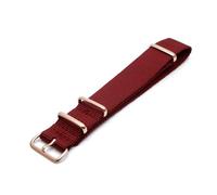 ROWCES Bracelet de remplacement de montre en Nylon, 18mm 20mm 22mm 24mm, accessoires de montre, boucle en or Rose, Vin rouge, 20mm