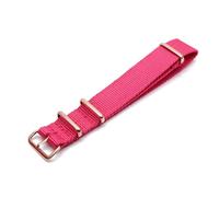 ROWCES Bracelet de remplacement de montre en Nylon, 18mm 20mm 22mm 24mm, accessoires de montre, boucle en or Rose, Rose, 18mm