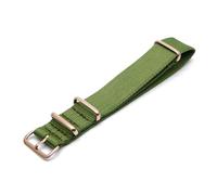 ROWCES Bracelet de remplacement de montre en Nylon, 18mm 20mm 22mm 24mm, accessoires de montre, boucle en or Rose, Vert, 18mm
