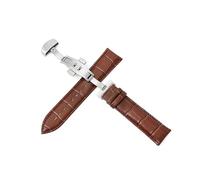 ROWCES Bracelets de montre en cuir 12mm - 24mm, fermoir automatique à Double pression pour accessoires de montre pour hommes, 20mm