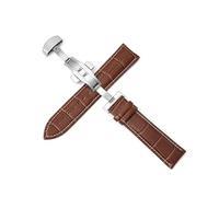 ROWCES Bracelets de montre en cuir 12mm - 24mm, fermoir automatique à Double pression pour accessoires de montre pour hommes, 23mm