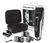 ROWENTA ADVANCER Tondeuse Cheveux hommes 2 Vitesses Autonomie 120 min Peigne Barbe Trousse de Rangement Noir Argent TN5240F0